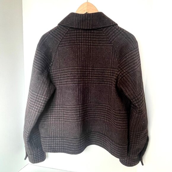 Rails Cheyenne Houndstooth Zip Jacket Brown Wool Blend Womens S - Picture 12 of 13